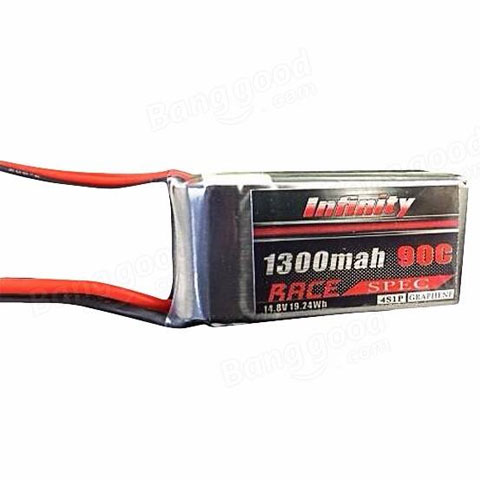 Infinity 1300mah 14.8V 90C 4S1P Race Spec Lipo Battery